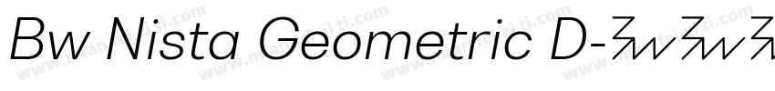 Bw Nista Geometric D字体转换